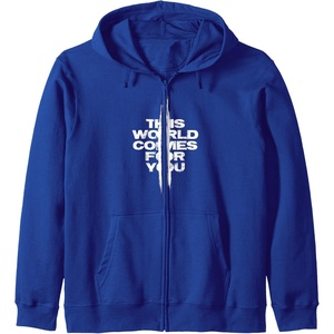 image:imageDays Gone This World Comes For You Distressed Chest Logo Zip HoodieRoyal Blue