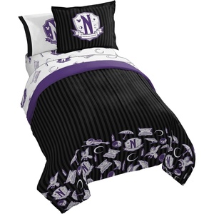 image:imageJay Franco Kids Bed Set Blue PlayStation 7 Piece Full  Cozy Soft Bedding for Stylish Room Dcor with Comforter Sheets amp Pillow CoversBlack  Wednesday