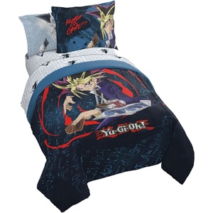 image:imageJay Franco Kids Bed Set Blue PlayStation 7 Piece Full  Cozy Soft Bedding for Stylish Room Dcor with Comforter Sheets amp Pillow CoversBlue  Yu Gi Oh