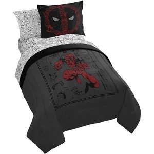 image:imageJay Franco Kids Bed Set Blue PlayStation 7 Piece Full  Cozy Soft Bedding for Stylish Room Dcor with Comforter Sheets amp Pillow CoversGray  Deadpool