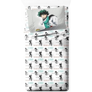 image:imageJay Franco Kids Sheet Cartoon Set with Fitted Flat Sheets amp Pillow Cover  UltraSoft Bedding with Pillowcase for Room Decor Blue  PlayStation 3 Piece TwinWhite  My Hero Academia