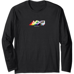 image:imagePlayStation Pride LGBTQIA Collection Horizontal Chest Logo Long Sleeve TShirtBlack