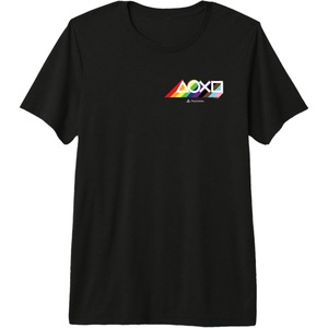 image:imagePlayStation Pride LGBTQIA Collection Horizontal Pocket Logo Premium Triblend TShirtBlack