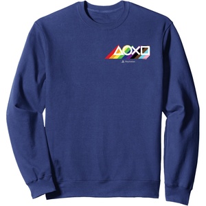 image:imagePlayStation Pride LGBTQIA Collection Horizontal Pocket Logo SweatshirtNavy Blue