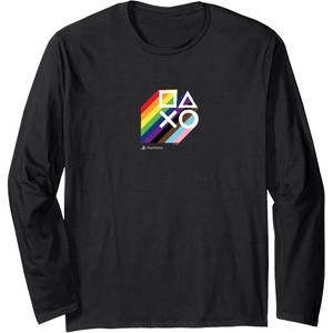 image:imagePlayStation Pride LGBTQIA Collection Stacked Chest Logo Long Sleeve TShirtBlack