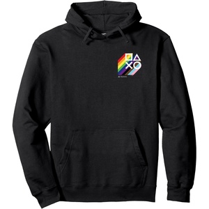 image:imagePlayStation Pride LGBTQIA Collection Stacked Pocket Logo Pullover HoodieBlack