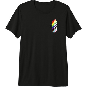 image:imagePlayStation Pride LGBTQIA Collection Vertical Pocket Logo Premium Triblend TShirtBlack