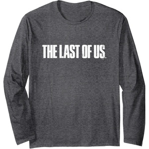 image:imageThe Last of Us Iconic Distressed Big Chest Logo V2 Long Sleeve TShirtDark Heather Grey