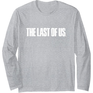image:imageThe Last of Us Iconic Distressed Big Chest Logo V2 Long Sleeve TShirtHeather Grey