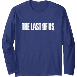 image:imageThe Last of Us Iconic Distressed Big Chest Logo V2 Long Sleeve TShirtNavy Blue