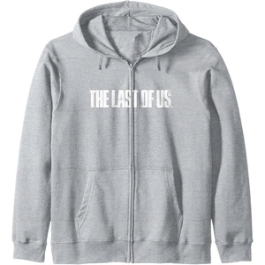 image:imageThe Last of Us Iconic Distressed Big Chest Logo V2 Zip HoodieHeather Grey