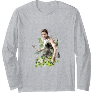 image:imageThe Last of Us Part II Abby Anderson Floral Watercolor Logo Long Sleeve TShirtHeather Grey