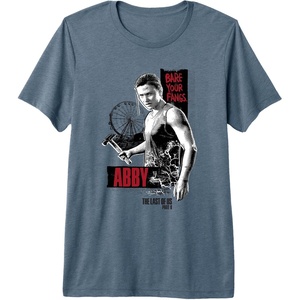 image:imageThe Last of Us Part II Abby Bare Your Fangs Big Chest Poster Premium TriBlend TShirtSlate Grey