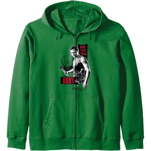 image:imageThe Last of Us Part II Abby Bare Your Fangs Big Chest Poster Zip HoodieDark Green