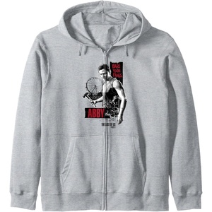 image:imageThe Last of Us Part II Abby Bare Your Fangs Big Chest Poster Zip HoodieHeather Grey