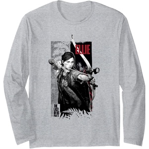 image:imageThe Last of Us Part II Ellie Ready For Fight Chest Poster Long Sleeve TShirtHeather Grey
