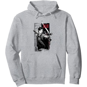 image:imageThe Last of Us Part II Ellie Ready For Fight Chest Poster Pullover HoodieHeather Grey