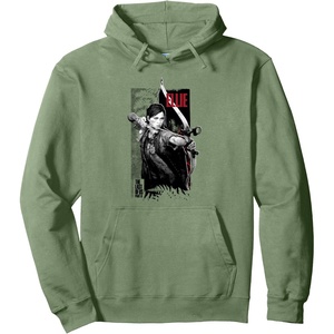 image:imageThe Last of Us Part II Ellie Ready For Fight Chest Poster Pullover HoodieSage Green