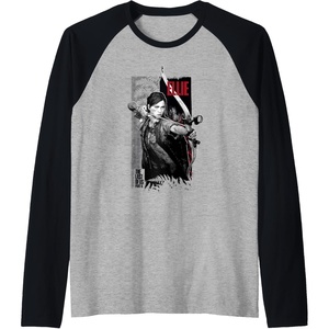 image:imageThe Last of Us Part II Ellie Ready For Fight Chest Poster Raglan Baseball TeeBlackAthletic Heather