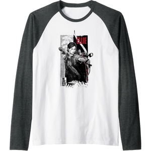 image:imageThe Last of Us Part II Ellie Ready For Fight Chest Poster Raglan Baseball TeeDark Heather GreyWhite