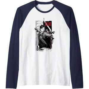 image:imageThe Last of Us Part II Ellie Ready For Fight Chest Poster Raglan Baseball TeeNavy BlueWhite