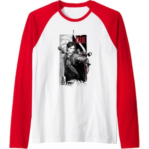 image:imageThe Last of Us Part II Ellie Ready For Fight Chest Poster Raglan Baseball TeeRedWhite