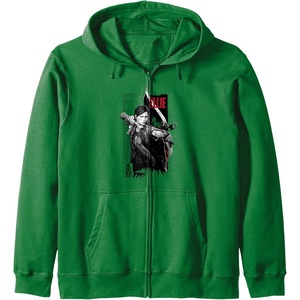 image:imageThe Last of Us Part II Ellie Ready For Fight Chest Poster Zip HoodieDark Green