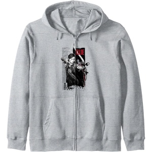 image:imageThe Last of Us Part II Ellie Ready For Fight Chest Poster Zip HoodieHeather Grey