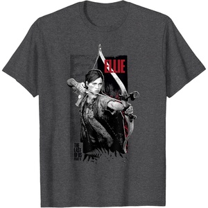 image:imageThe Last of Us Part II Ellie Ready for Fight Chest Poster TShirtDark Heather Grey