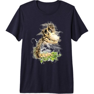 image:imageThe Last of Us Part II Hat On A Dinosaur Watercolor Style Premium Triblend TShirtNavy Blue