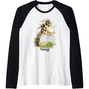 image:imageThe Last of Us Part II Hat On A Dinosaur Watercolor Style Raglan Baseball TeeBlackWhite