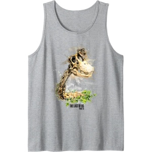 image:imageThe Last of Us Part II Hat On A Dinosaur Watercolor Style Tank TopHeather Grey