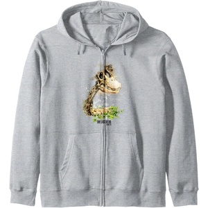 image:imageThe Last of Us Part II Hat On A Dinosaur Watercolor Style Zip HoodieHeather Grey