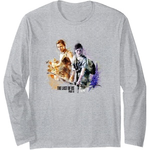 image:imageThe Last of Us Part II Iconic Abby Ellie Watercolor Floral Long Sleeve TShirtHeather Grey