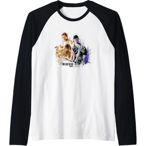 image:imageThe Last of Us Part II Iconic Abby Ellie Watercolor Floral Raglan Baseball TeeBlackWhite