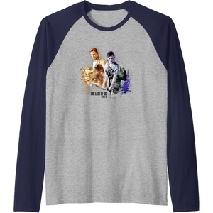 image:imageThe Last of Us Part II Iconic Abby Ellie Watercolor Floral Raglan Baseball TeeNavy BlueAthletic Heather