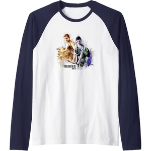 image:imageThe Last of Us Part II Iconic Abby Ellie Watercolor Floral Raglan Baseball TeeNavy BlueWhite