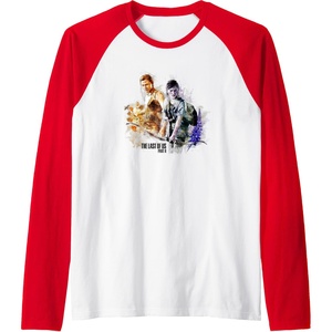 image:imageThe Last of Us Part II Iconic Abby Ellie Watercolor Floral Raglan Baseball TeeRedWhite