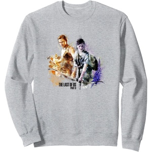 image:imageThe Last of Us Part II Iconic Abby Ellie Watercolor Floral SweatshirtHeather Grey