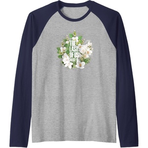 image:imageThe Last of Us Part II Watercolor Floral Big Chest Logo Raglan Baseball TeeNavy BlueAthletic Heather