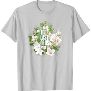 image:imageThe Last of Us Part II Watercolor Floral Big Chest Logo TShirtSilver Grey