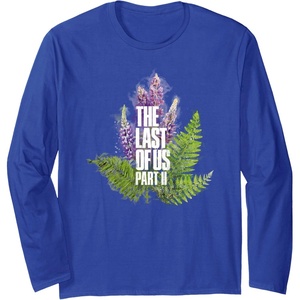 image:imageThe Last of Us Part II Watercolor Lavender Big Chest Logo Long Sleeve TShirtRoyal Blue