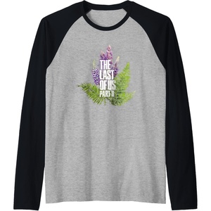 image:imageThe Last of Us Part II Watercolor Lavender Big Chest Logo Raglan Baseball TeeBlackAthletic Heather
