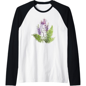 image:imageThe Last of Us Part II Watercolor Lavender Big Chest Logo Raglan Baseball TeeBlackWhite