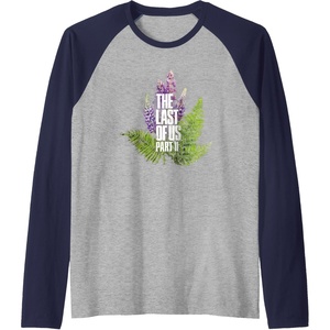image:imageThe Last of Us Part II Watercolor Lavender Big Chest Logo Raglan Baseball TeeNavy BlueAthletic Heather