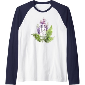 image:imageThe Last of Us Part II Watercolor Lavender Big Chest Logo Raglan Baseball TeeNavy BlueWhite