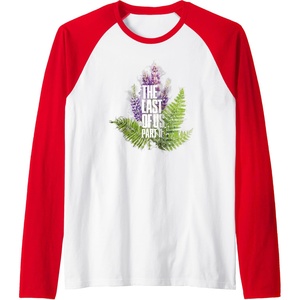 image:imageThe Last of Us Part II Watercolor Lavender Big Chest Logo Raglan Baseball TeeRedWhite