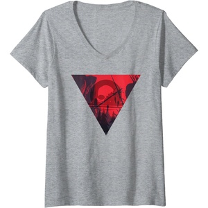 image:imageWomens Days Gone Red Dead Scene Big Chest Poster VNeck TShirtHeather Grey