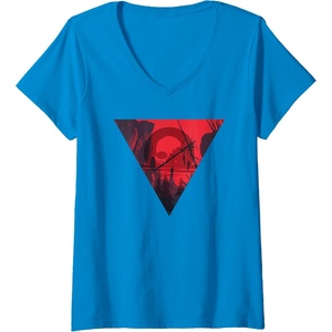image:imageWomens Days Gone Red Dead Scene Big Chest Poster VNeck TShirtSapphire Blue