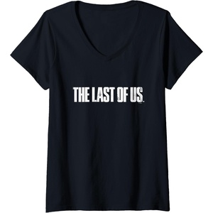 image:imageWomens The Last of Us Iconic Distressed Big Chest Logo V2 VNeck TShirtBlack